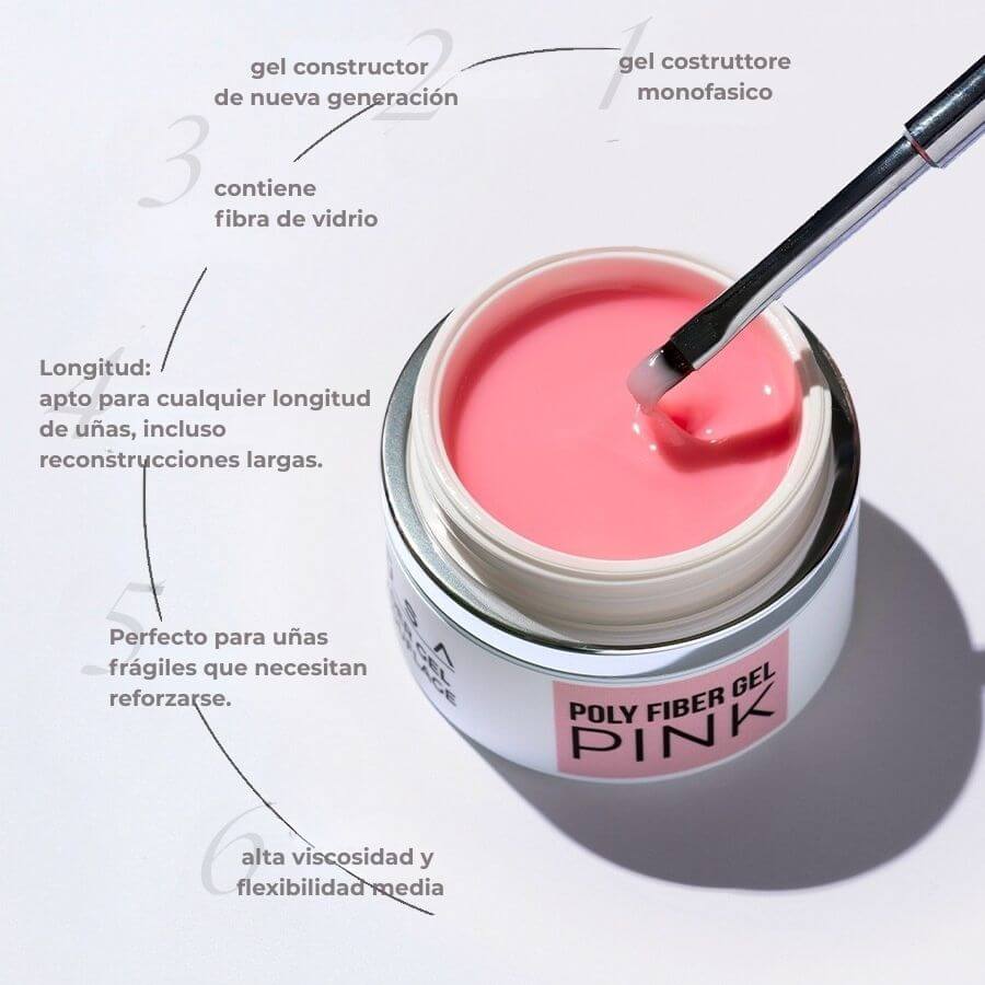 POLY FIBER GEL PINK