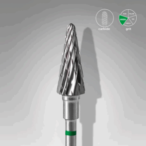 FRESA DE CARBURO CONICO VERDE 6MM