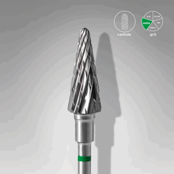 Fresa-Staleks-Carburo-Cono-Verde-6mm_14mm FRESA DE CARBURO CONICO VERDE 6MM