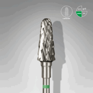 FRESA DE CARBONO CONO TRUNCADO VERDE 6 MM