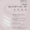 TIPS SOFT GEL CLEAR CUADRADA REDONDEADA CORTA