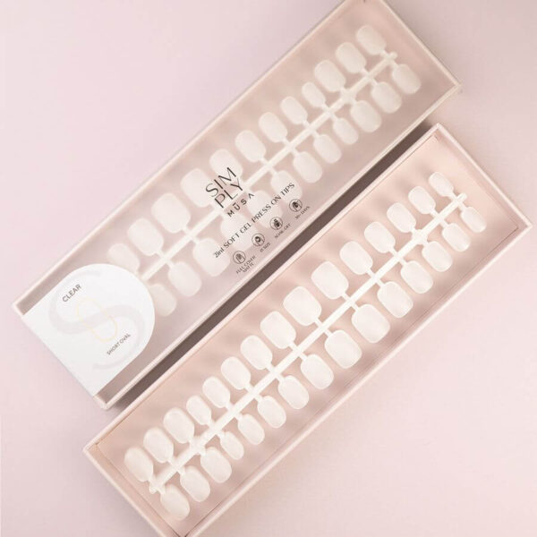TIPS SOFT GEL CLEAR OVAL CORTA