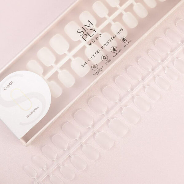 TIPS SOFT GEL CLEAR OVAL CORTA
