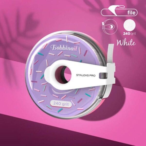 donut-lima-desechable-adhesiva-blanca-grano-at-240w-staleks-pro STALEKS DONUTS CON LIMA DESECHABLE ADHESIVA