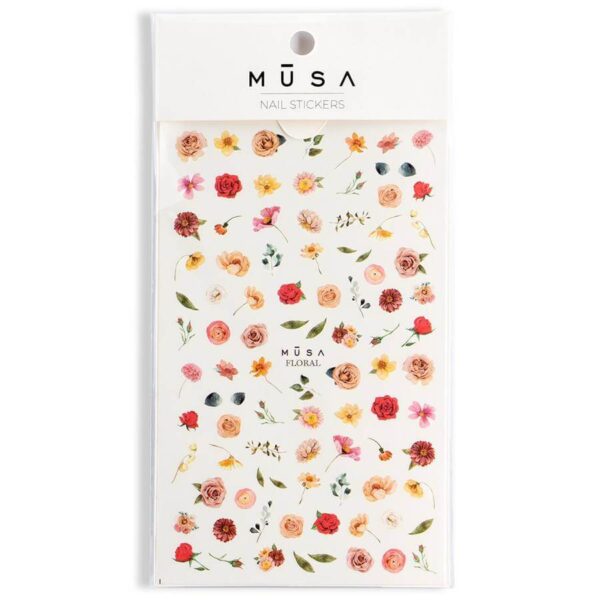 NAILS STICKERS FLORAL (AL AGUA)