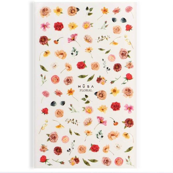 NAILS STICKERS FLORAL (AL AGUA)