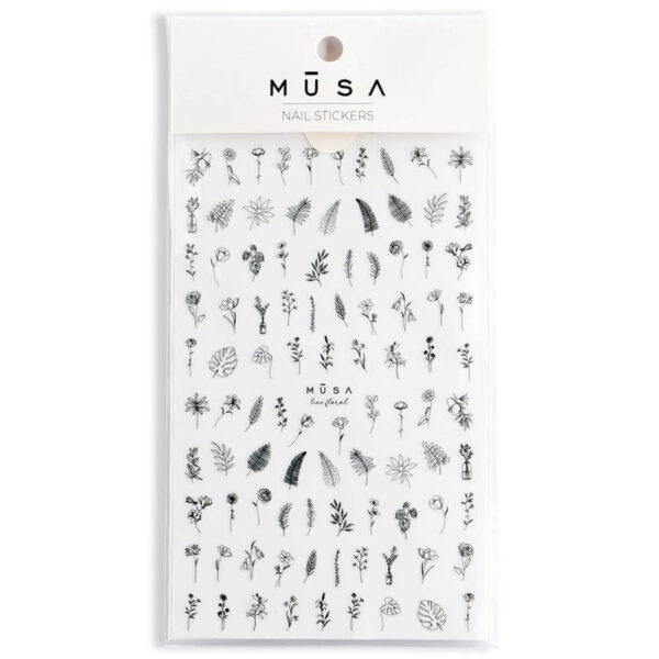 nail-stickers-unas-line-floral-flores-hojas-nail-art-musa-nails NAIL STICKER LINE FLORALS