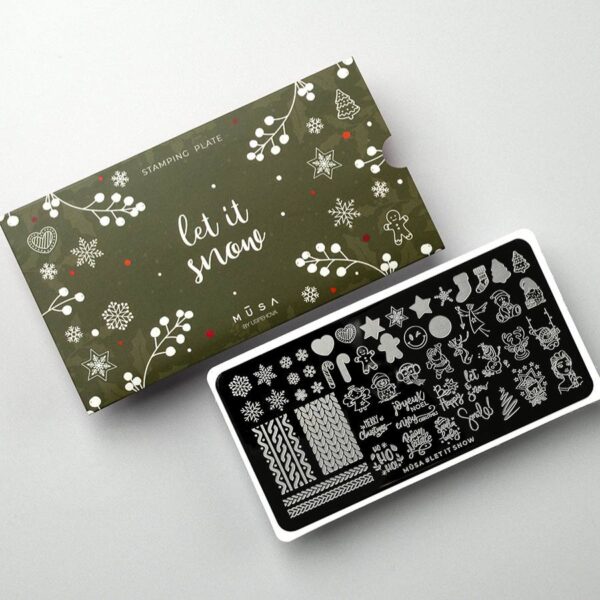 placa-stamping-navidad-decoracion-nail-art-nieve-musa-nails PLACA STAMPING LET IT SNOW