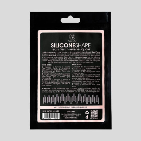 PLANTILLAS SILICONA FRANCESA INVERSA CUADRADA PARA DUAL FORM
