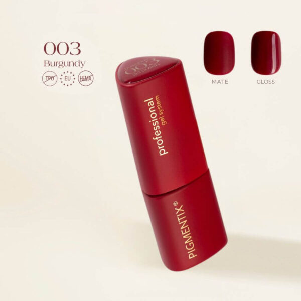 PIGMENTIX ® ESMALTE SEMIPERMANENTE BURGUNDY 003 - BURDEOS