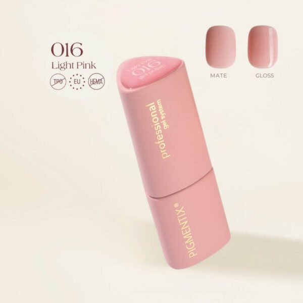 PIGMENTIX ® ESMALTE SEMIPERMANENTE LIGHT PINK 016 - ROSA CLARO