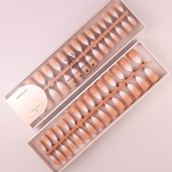 TIPS SOFT GEL BABY BOOMER ALMENDRA CORTA NUDE