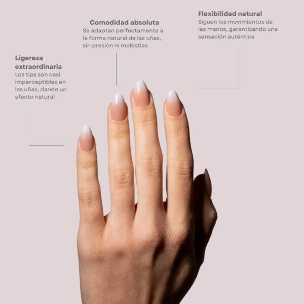 TIPS SOFT GEL BABY BOOMER ALMENDRA CORTA NUDE