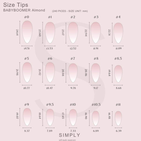 TIPS SOFT GEL BABY BOOMER ALMENDRA PINK