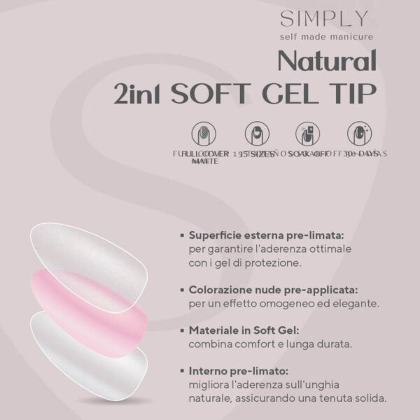 TIPS SOFT GEL NATURAL OVAL MEDIA CORAL PINK BLUSH