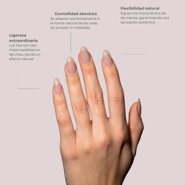 TIPS SOFT GEL NATURAL OVAL MEDIA PINK SAND
