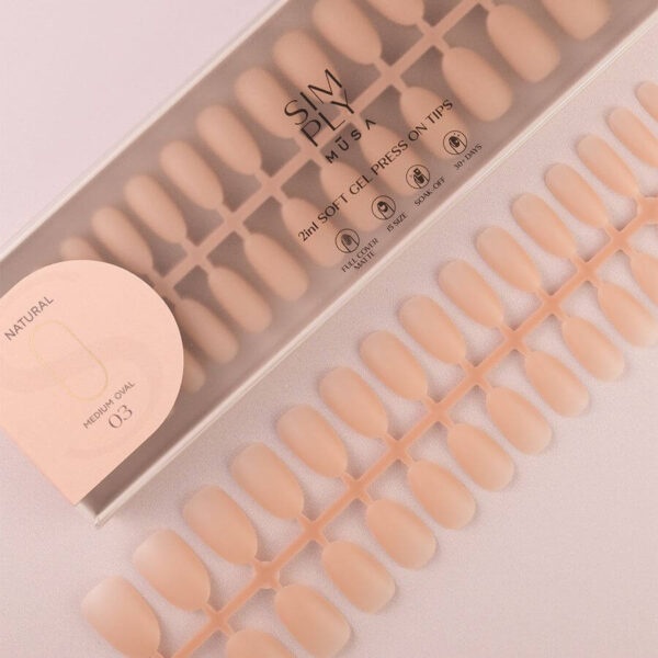 TIPS SOFT GEL NATURAL OVAL MEDIA PINK SAND