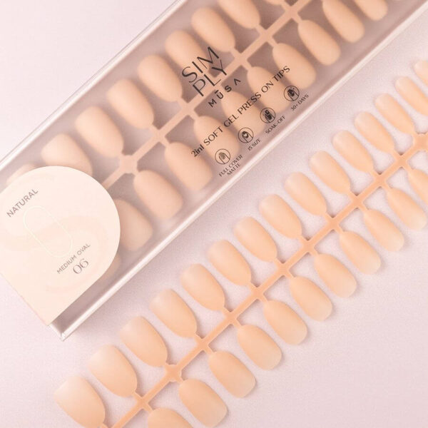 tips-soft-gel-natural-oval-media-6-nude-simply-musa TIPS SOFT GEL NATURAL OVAL MEDIA NUDE