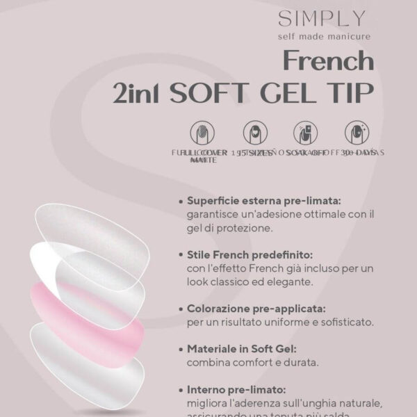 TIPS SOFT GEL FRENCH COFFIN MEDIA COVER NUDE