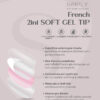 TIPS SOFT GEL FRENCH CUADRADA LARGA NUDE