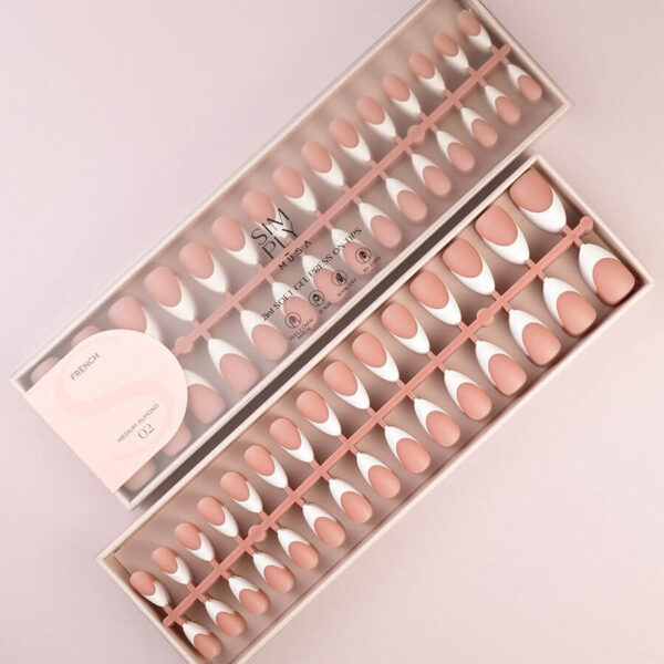 tips-soft-gel-press-on-french-medium-almond-02-simply-musa-nails-1 TIPS SOFT GEL FRENCH ALMENDRADA MEDIA COVER NUDE
