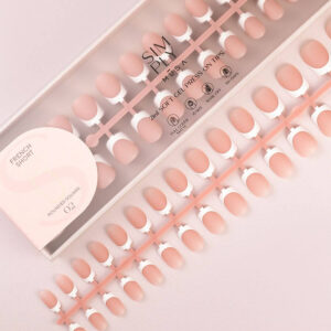 TIPS SOFT GEL FRENCH CUADRADA REDONDEADA CORTA COVER NUDE