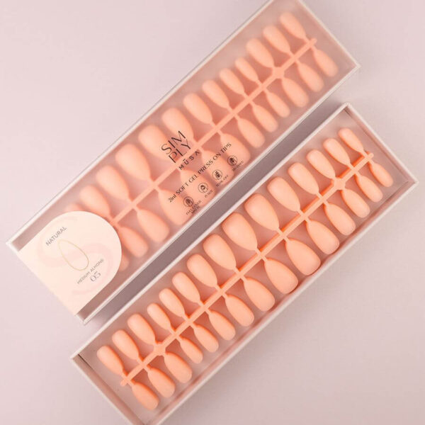 TIPS SOFT GEL NATURAL ALMENDRA MEDIA PEACH PINK
