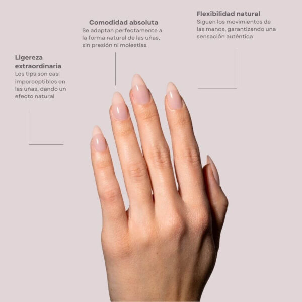 TIPS SOFT GEL NATURAL ALMENDRA MEDIA PEACH PINK