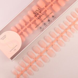 TIPS SOFT GEL NATURAL CUADRADA REDONDEADA CORTA CORAL PINK