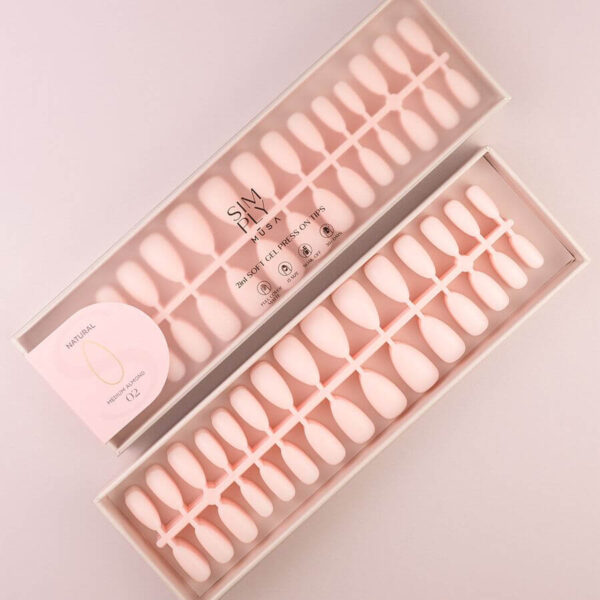 TIPS SOFT GEL NATURAL ALMENDRA MEDIA BLUSH