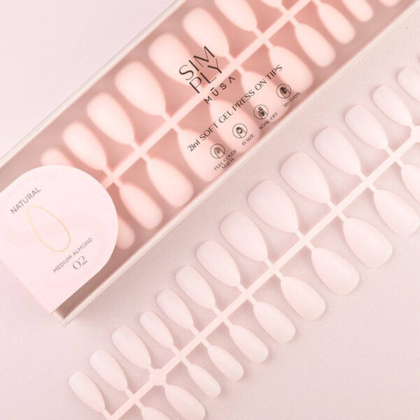 TIPS SOFT GEL NATURAL ALMENDRA MEDIA BLUSH