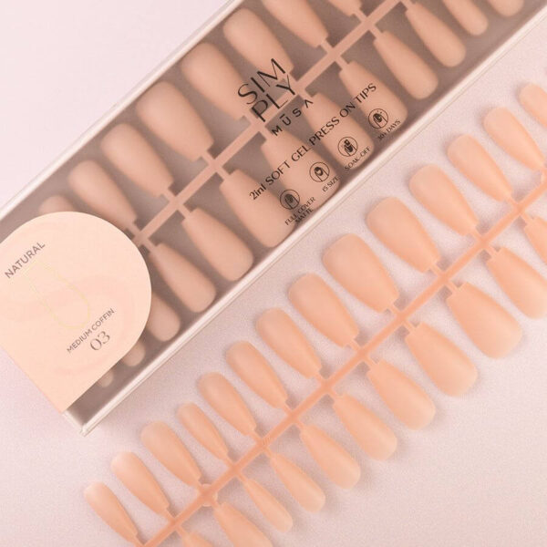 tips-soft-gel-press-on-natural-medium-coffin-03-simply-musa-nails-5 TIPS SOFT GEL NATURAL COFFIN MEDIA PINK SAND