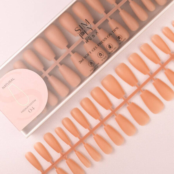 TIPS SOFT GEL NATURAL COFFIN MEDIA DARK NUDE
