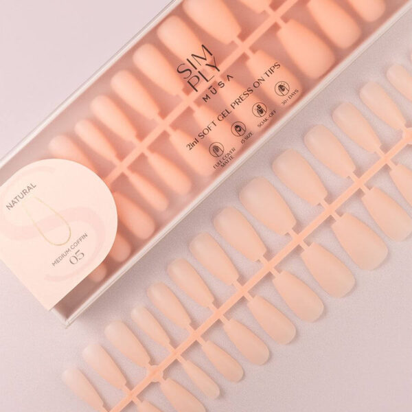 TIPS SOFT GEL NATURAL COFFIN MEDIA PEACH PINK