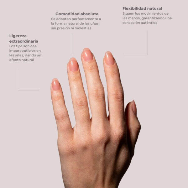 TIPS SOFT GEL NATURAL OVAL CORTA CORAL PINK
