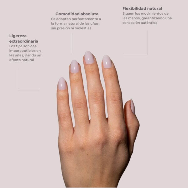 TIPS SOFT GEL NATURAL OVAL CORTA BLUSH