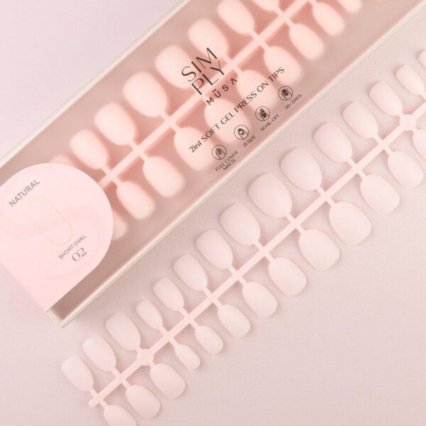TIPS SOFT GEL NATURAL OVAL CORTA BLUSH