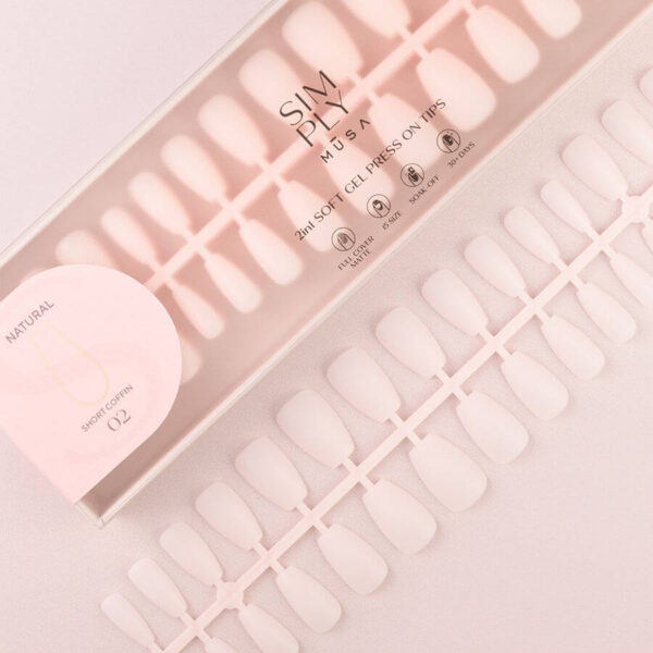 TIPS SOFT GEL NATURAL COFFIN CORTA BLUSH