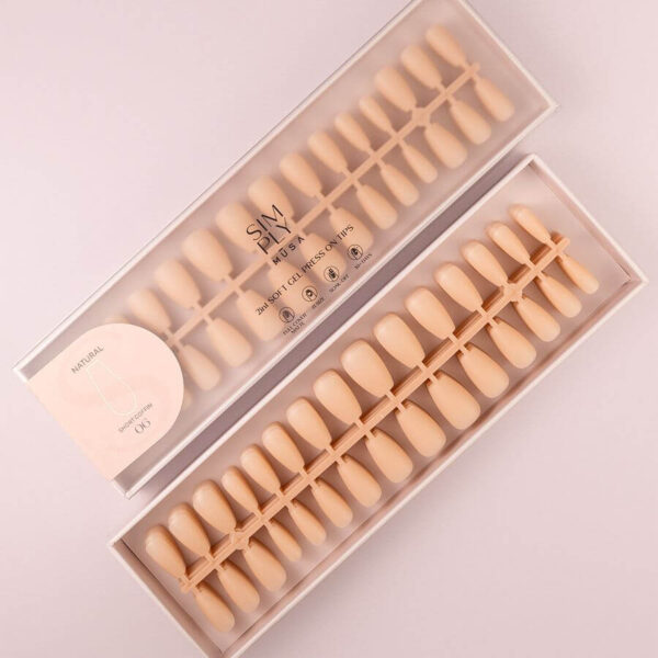 TIPS SOFT GEL NATURAL COFFIN CORTA NUDE