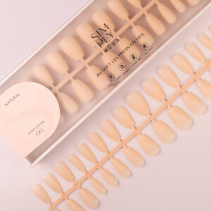 TIPS SOFT GEL NATURAL COFFIN CORTA NUDE