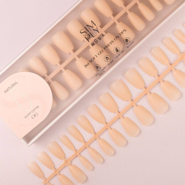 TIPS SOFT GEL NATURAL COFFIN CORTA NUDE